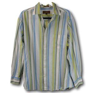 Tasso Ella Men’s Long Sleeve Striped Shirt Large L